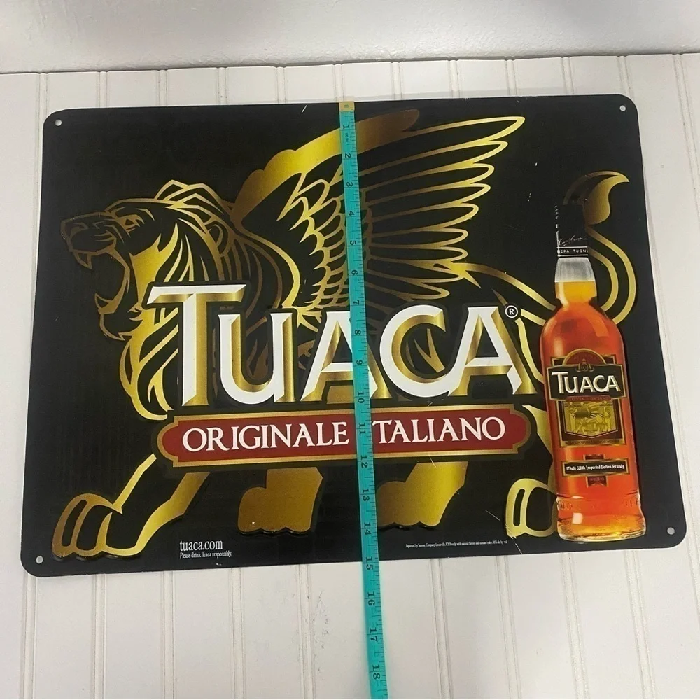 Tuaca Originale Italiano Liquore Metal Hanging Wall Sign Decor